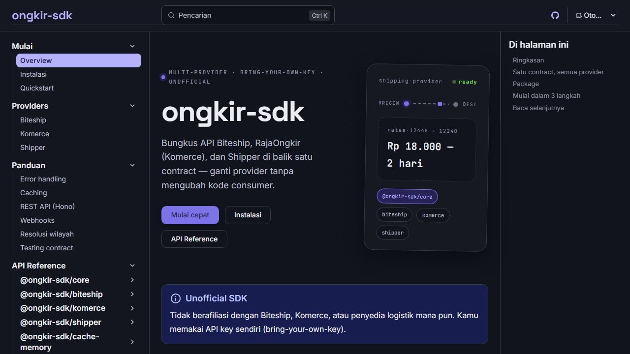 Ongkir SDK screenshot